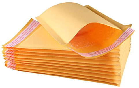 OFFSCH 50 Stücke Kraftpapier Luftpolstertaschen Versandtaschen Selbstklebend Stoßfest Verpackungstaschen Für Versand Büro Und Zuhause