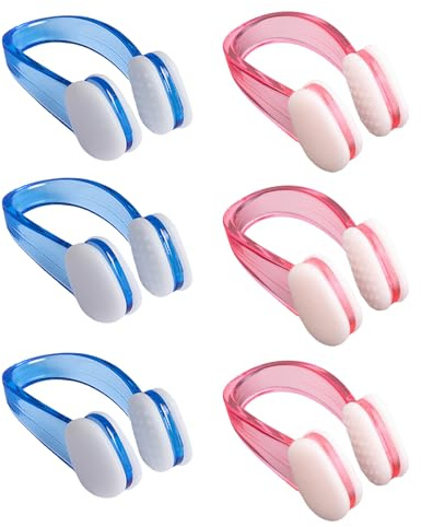 Ormromra 6 PCS Swimming Nose Clips for Children and Adults, Silicone Swimming Nose Plugs, Waterproof Pool Nose Plugs, Unisex Swimming Clips