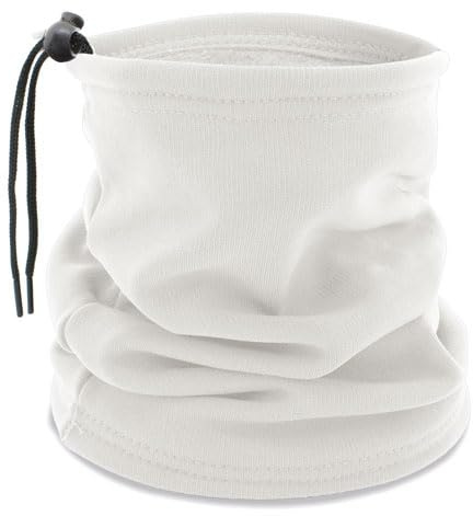 ROMA RETAIL Braga Polar Cuello, Braga Térmica, Ajustable con Cordón, Hombre, Mujer (Blanco)
