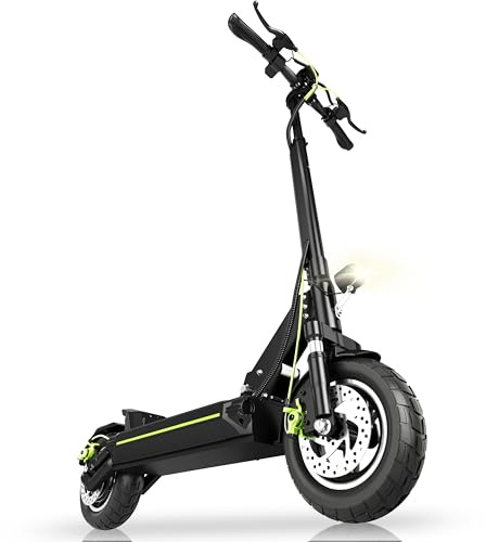 D5 Monopattino Elettrico Adulto Pieghevole,Autonomia 40-45km,Pendolarismo, Ammortizzatori Molla,500W, Batteria 10.4AH, 25km/h Max, Freni Disco Anteriori Posteriori, 10 Pneumatici Off-Road