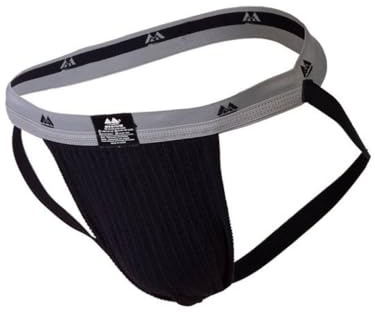 MM Sports - Ropa Interior para Hombre - Suspensorio para Hombre - El suspensorio Original para Nadador/Jogger de 1 Pulgada - Negro 1x, Negro -, X-Large