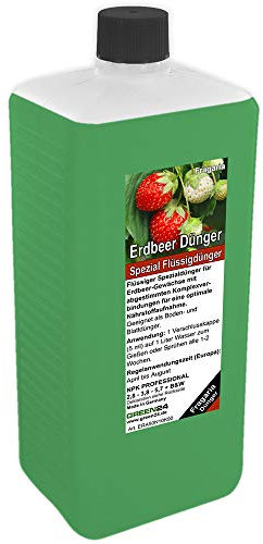 Erdbeer-Dünger XL 1 Liter Spezial Dünger für Erdbeer-Pflanzen, Fragaria Arten