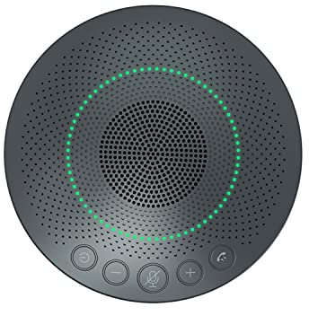 Matosio BluePod Konferenzlautsprecher mit 6 Mikrofonen, tragbare Freisprecheinrichtung Bluetooth/USB, VoiceLoc und VoiceCap-Funktion, für Besprechungsraum & Homeoffice