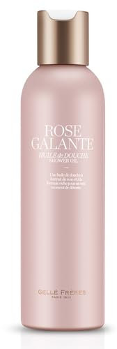 GELLÉ FRÈRES Duschöl – Feuchtigkeitsspendende Dusche, für Empfindliche und Strapazierte Haut, Sanfte Reinigung, Beruhigt die Haut, Frauen Duschgel, mit Rose Duftend, Wird in Frankreich, 200 ml