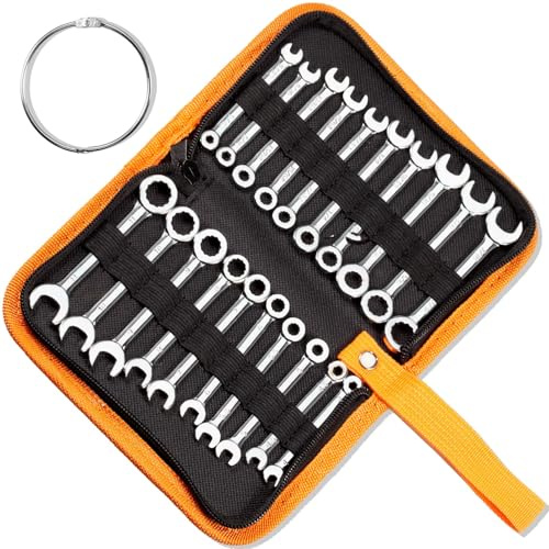 LEONTOOL Mini Wrench Set Metric and SAE 20 Pcs