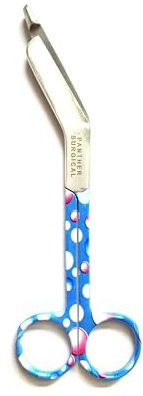 Ciseaux à bandage Lister en acier inoxydable de 14 cm - Multicolore - Pour premiers secours - Ciseaux de premiers secours (motif bulles)