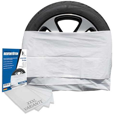 JK Trade® Lot de 4 sacs à pneus extra solides de qualité supérieure pour le rangement et le stockage de vos pneus de voiture, sac à pneus, sac pour jantes, convient pour 16, 17, 18, 19, 20, 21, 22