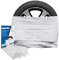 JK Trade® EXTRA Starkes 4-TLG. Premium Reifentaschen Set zur Reifen Aufbewahrung & Lagerung Ihrer Autoreifen, Reifensack Set, Felgen Tasche, passend für 16, 17, 18, 19, 20, 21, 22 Zoll (Weiß XXXL)