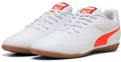 PUMA - Fotbollsskor Lämplig för: barn, Vit Glowing Red Dark Crimson Black, 34 EU