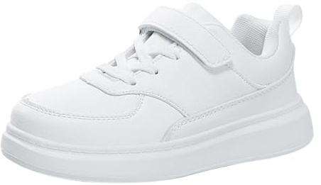 OBiQuzz Garçons et filles printemps été automne et hiver cuir cuir lacets réglables pour enfants moyens et grands chaussures de sport décontractées baskets garçon 25