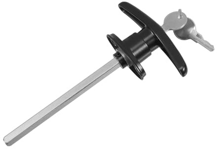 LALAFINA Maniglia T Handle per Serratura Porta Garage con Chiave Maniglia per Edifici Esterni Sheds e Fienili Hardware Alta Durabilità e