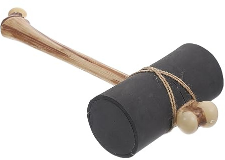 CLISPEED Lifelike Plastic Bone Hammer Prop Halloween Party Cosplay Fake Hammer Accessory for Primitive Caveman Costume