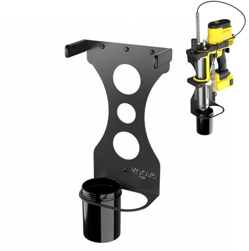 Koova Wall Mounted Grease Gun Holder for 20v Grease Guns | Durable Metal Construction | Made in USA | Includes Mounting Hardware