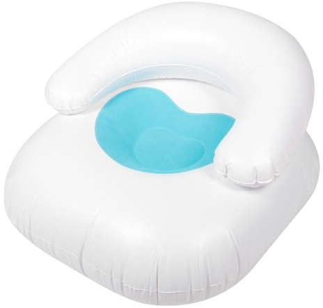 MOTHNUR Sofá Inflable Pequeño De PVC Azul Respaldo, Plegable y Ligero, para Uso Doméstico y Actividades Al Aire Libre, Asiento Portátil En Forma De Corazón para Camping y Ocio