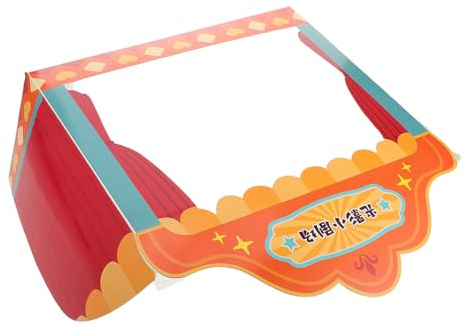 CVUTOVO Interactive Chinese Shadow Puppet Theater Stage for Educational Finger Family Puppet Playset Traditional Storytelling Creativity Development for Cultural Learning and Family Fun