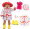 vamei Puppenkleidung Puppen Zubehör mit Regenmantel Regenschirm Regenstiefel für 35-46cm Babypuppe Bekleidungsset für 18 Zoll Puppen Weihnachten Geschenk