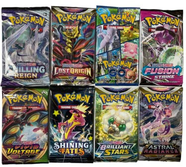 Pokemon Mystery Booster (zufällige Englische Booster) + Heartforcards® Versandschutz (1 Booster)