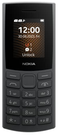 Nokia 105 4G 2023 Handy Dual SIM, 1,8 Zoll Farbdisplay, Charcoal [Italien]