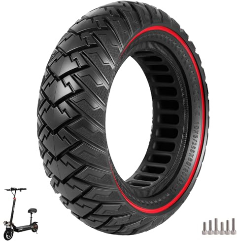 VOLOHAS 10x3 Rueda Maciza, 255x80(80/65-6) Neumáticos Sólidos para Joyor y8-s/Joyor s5/Joyor S10-S/iENYRID M4 PRO/Kukirin G3 Pro/Kukirin G2 max Patinete Electrico, Neumáticos Repuesto Scooter