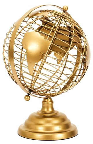 Linnea Globe terrestre en métal Collection TERRESTRE 20.5 x 28 x 19 cm doré