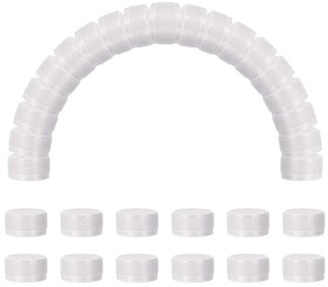 sourcing map 50pcs Plastic Bottle Caps Bottle Screw Lid Top White | 30mm Water Bottles Top Cap,for DIY Development,Imagination Intelligence Craft Scrapbook Creative Gifts