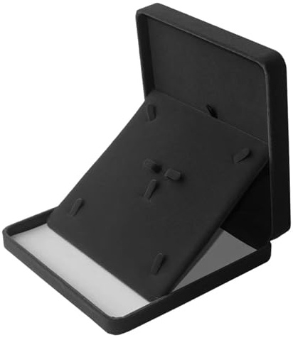 Ziyonix Sammet Smyckeset, 19 x 19 x 4 cm Hängsmycke Smyckeskrin Sammet Presentförpackning Smyckeskrin för Kvinnor Smycken Hänge Förpackningslåda (svart)