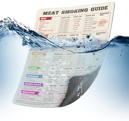 Temperaturtabell för griskött – magnetisk grillguide | hjälp för att visa den interna köttkokningstemperaturen, spårning av grillmätningar, tillbehörsinformationstavla för