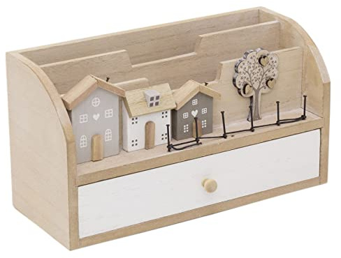 Shabby Chic Wooden House Family Tree Letter Rack | Wooden Letter Rack Organizer
