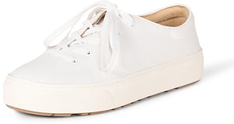 Amazon Essentials Women's Comfortable Lace Up Trainers, White, 5 UK