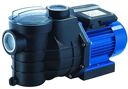 megafixx Poolpumpe Schwimmbadpumpe 500 Watt Motor Vorfilterkammer 1,5 Zoll Anschlüsse 1,6 Meter Stromkabel