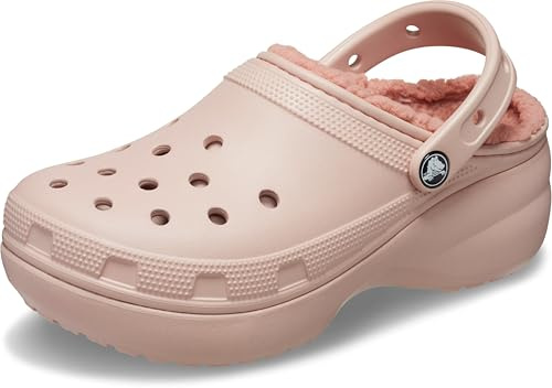 Crocs Classic plattform fodrad Clog 41–42 EU rosa lera, Rosa lera, 41 EU