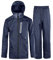 SPEEDRUN Regenjacke Herren Regenanzug Motorrad Regenbekleidung Wasserdicht Atmungsaktiv Regenmantel Regenkombi Fahhrrad Reflektierend für Herren Regenjacke+Regenhose Set Leicht (Marineblau 3XL)