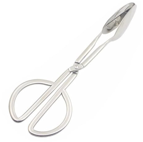 Ipetboom Pince à Salade Et Pince à Pain En Acier Inoxydable Robuste, Design Ciseaux Double Face Feuille, Usage Polyvalent Pour Barbecue, Restaurant Et Maison