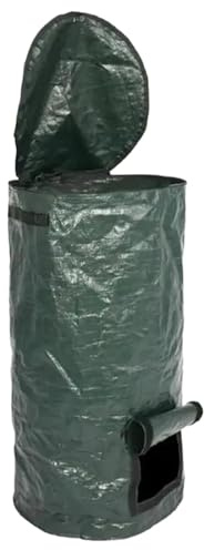 Sacchi per Rifiuti da Giardino Sacco for compost pieghevole da giardino con coperchio Raccoglitore di rifiuti fermento organico ambientale Sacchi Composter(L)