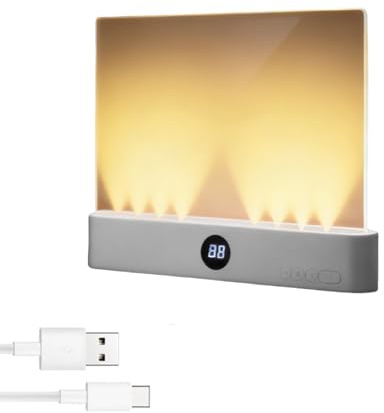 Luce Notturna Intelligente Per La Lettura, Luce Piatta Intelligente Con Timer A 3 Colori, LED Lampada Lettura A, Regolazione Della Luminosità, Pannello Luminoso LED Trasparente Letturas Notturna
