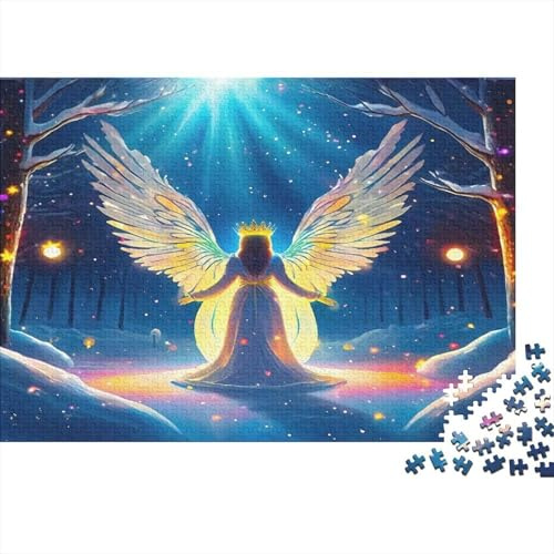 Ángel Luz Nocturna Puzzle de 1000 Piezas Papel para Adultos Escena Nocturna Juego Familiar Relajante Regalo 52x38cm/1000pcs