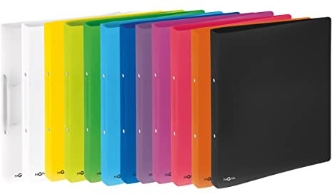 Ringbuch A4 2-Ring 16mm PP farbig sortiert - Liefermenge 12 Stück