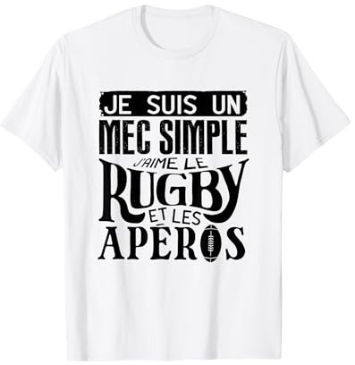 Maillot Rugby Homme Femme Cadeau Joueur De Rugby T-Shirt
