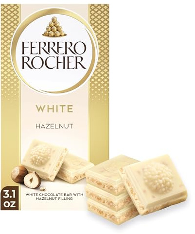 Barra de chocolate blanco con avellana, 87.9 g