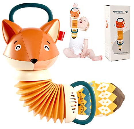 MLRYH Fuchs Akkordeon Babyspielzeug,Frühe Entwicklung Pädagogisches Säuglingsmusikspielzeug Akkordeon Musikinstrument, Cartoon Niedlicher Handgriff Babyspielzeug Lernspielzeug Geschenk (Fuchs)