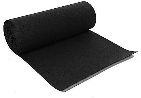 Filt filttyg 30 cm x 250 cm x 3 mm, hantverksfilt, dekorativ filt, för filtmatta underlägg dekorativ filt fickfilt för sömnad och gör-det-själv-hantverk (svart)