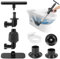 QWORK® Desatascador tuberías de alta presión con barómetro de presión para inodoro/lavabo/drenaje de piso/tubería - incluye 4 cabezales reemplazables,Negro