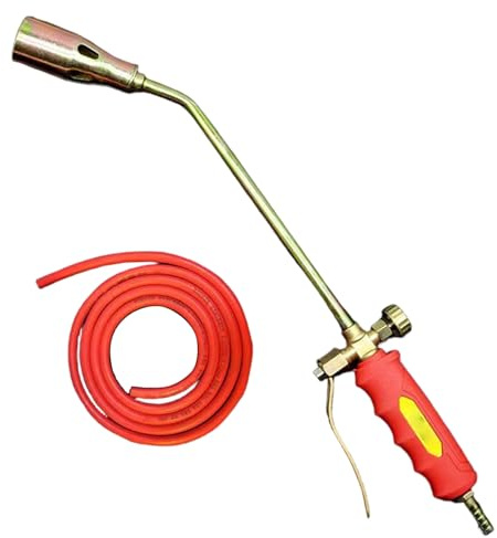 Torcia per erbacce con doppio interruttore, bruciatore a propano per erbacce con impugnatura antiscivolo e tubo da 47 pollici per diserbo e scioglimento di neve ghiaccio