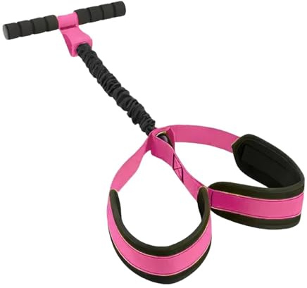 Maodom Banda de resistencia para pedal de pie, banda ajustable de látex suave multifuncional con asa, equipo de entrenamiento para mujer, para gimnasio, fitness, ejercicio, entrenamiento, interior
