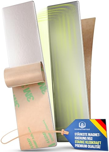 Magnetastico | 20 Piezas imanes autoadhesivos potentes neodimio N52 rectángulo 30x10x1 mm| Imanes Fuertes Adhesivos con Cinta Adhesiva| Imanes N52 película Adhesiva, iman Adhesivo, iman Autoadhesivo