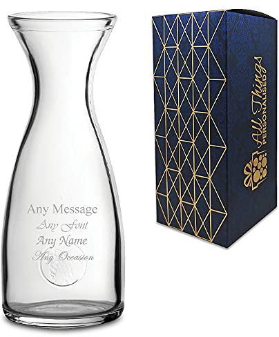 Personalised Engraved Wine Carafe Or Vase Decanter Birthday