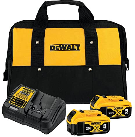 DEWALT 20V MAX Battery Starter Kit with 2 Batteries, 5.0Ah (DCB205-2CK)