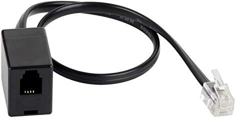 VoiceJoy RJ9 Headset Adapter Extension Cable- Female 4P4C to Male 4P4C Cable, not RJ11/RJ12, for Plantronics, Jabra, Hot Desking Office Phones