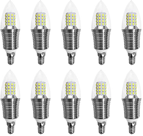 TPMAFF LED-Birnen, Maisglühbirne mit E12-Sockel, LED-Kerzenhalterbirnen 9 W 12 W 800 LM 120 Watt-Äquivalent, 3000 K 6000 K Nicht dimmbar AC 85 V ~ 265 V (10er-Pack)