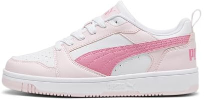 PUMA Rebound V6 Lo Jr Sneaker, White Fast Pink Whisp of, 38.5 EU
